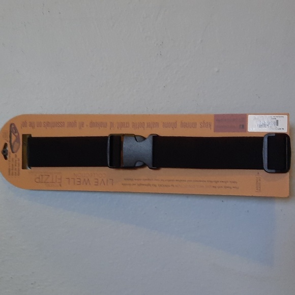 Fit Zip Adjustable Waist Pack Pouch Expandable Reflective Safety Zipper Black - Picture 3 of 5